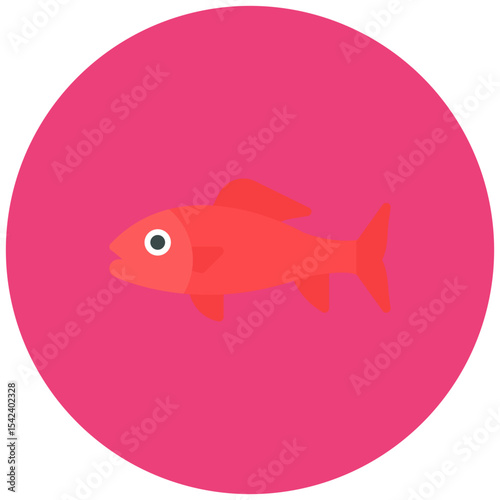 Red Snapper icon vector image. Can be used for Fish and Seafood.