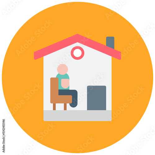 Indoor icon vector image. Can be used for Sun Protection.