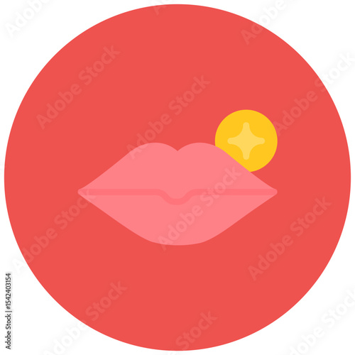 Lips icon vector image. Can be used for Sun Protection.