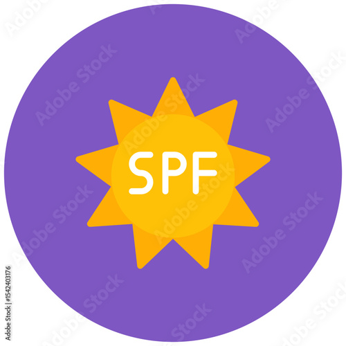 SPF icon vector image. Can be used for Sun Protection.