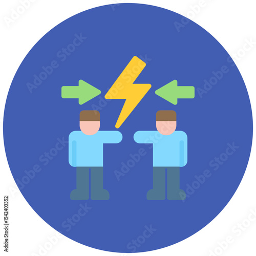 Conflict Resolution icon vector image. Can be used for Organization.