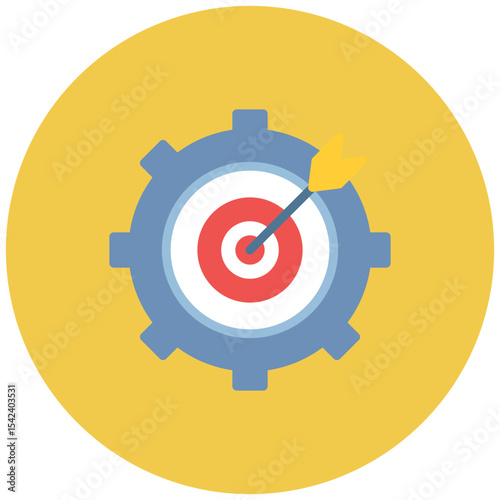 Goal Setting icon vector image. Can be used for Organization.