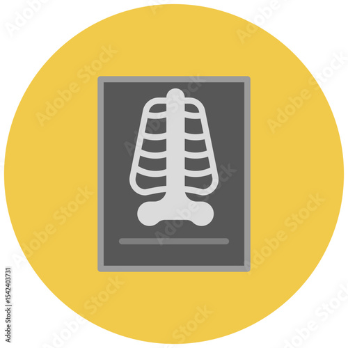 Chest X-ray icon vector image. Can be used for Tuberculosis.