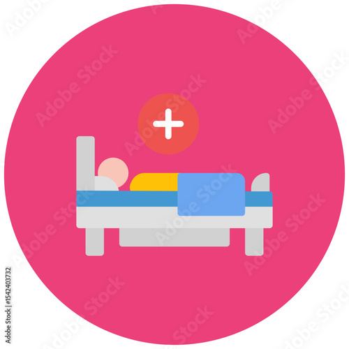 Bedridden Person icon vector image. Can be used for Tuberculosis.