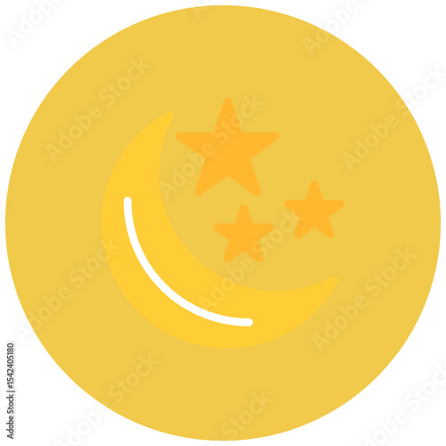Crescent and Star icon vector image. Can be used for Islamic New Year.