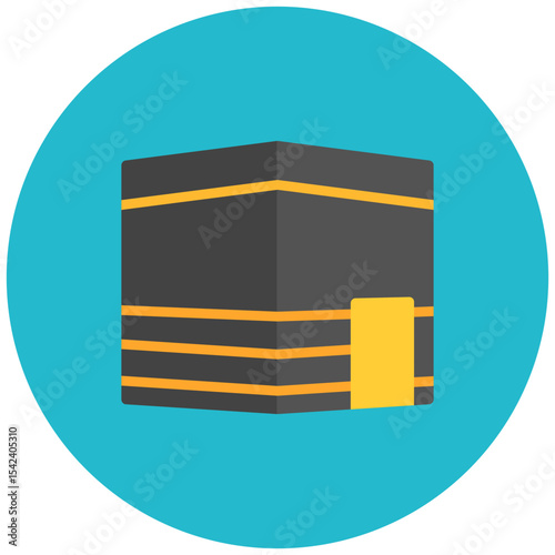Kaaba icon vector image. Can be used for Islamic New Year.