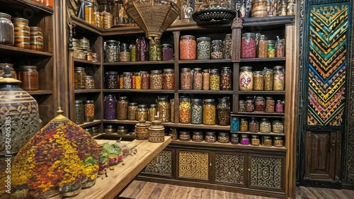 Aromatic Spice Shop: An Enchanting Display of Exotic Spices and Herbs
