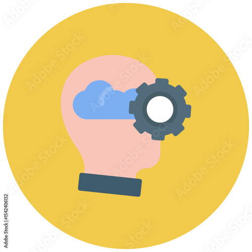 Thought process icon vector image. Can be used for Thought Leadership.