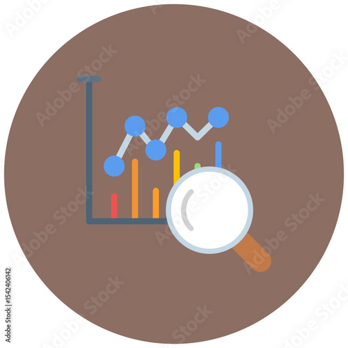 Trend analysis icon vector image. Can be used for Thought Leadership.