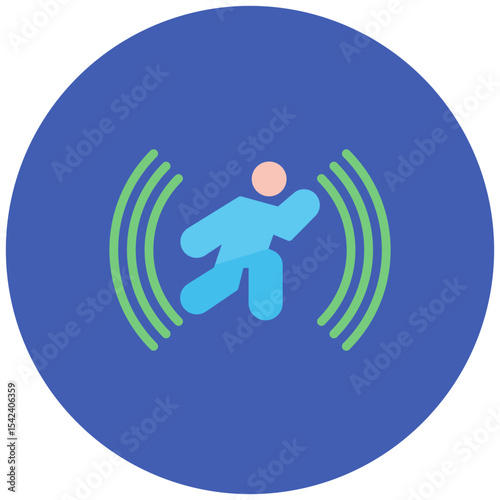 Motion Sensor icon vector image. Can be used for Sensors.