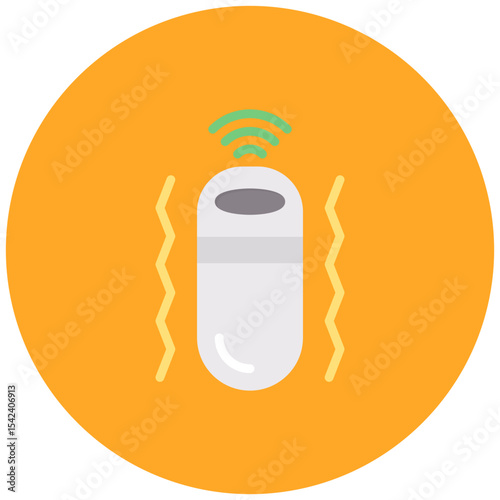 Vibration Sensor icon vector image. Can be used for Sensors.