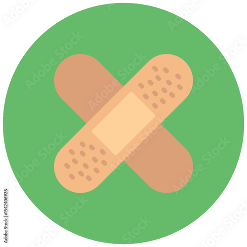 Band Aid icon vector image. Can be used for Physical Wellbeing.