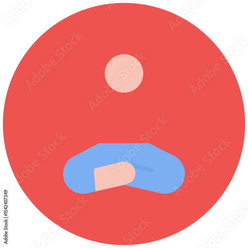 Meditation icon vector image. Can be used for Physical Wellbeing.