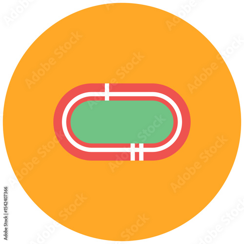 Running Track icon vector image. Can be used for Physical Wellbeing.