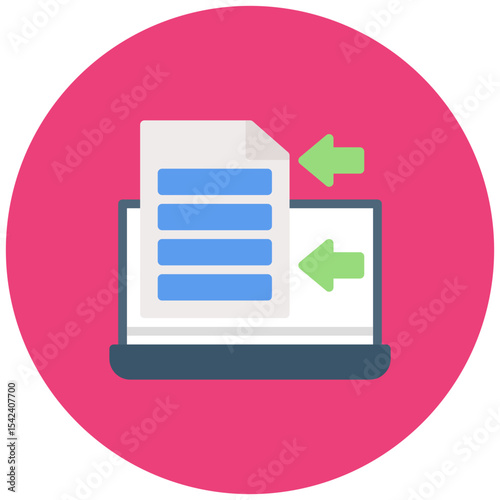 Data Import icon vector image. Can be used for Business Onboarding.