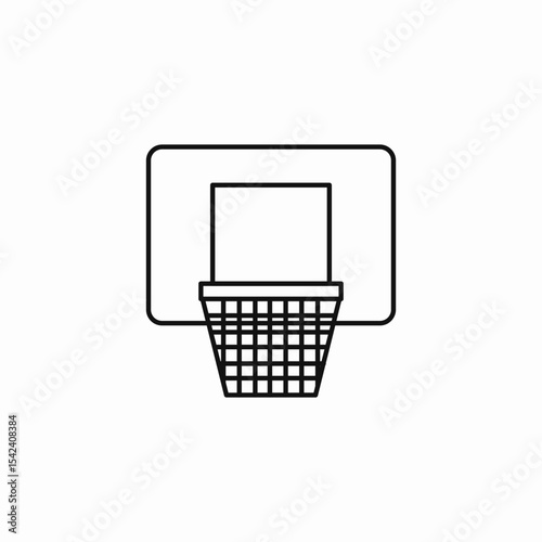 basketball hoop net icon sign vector