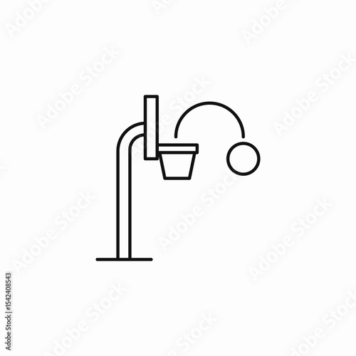 basketball hoop shot icon sign vector