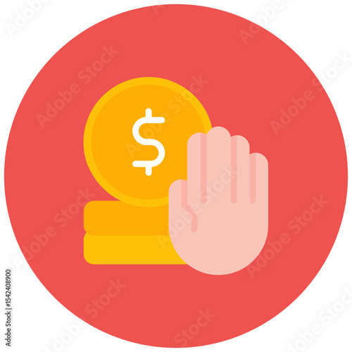 Halt icon vector image. Can be used for Business Disruption.