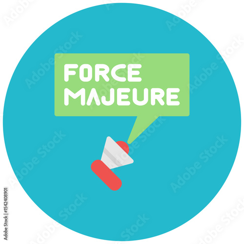 Force Majeure icon vector image. Can be used for Business Disruption.