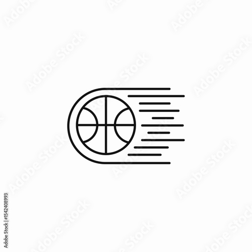 basketball speed motion icon sign vector