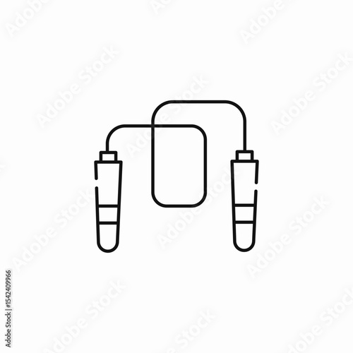 jump rope exercise icon sign vector