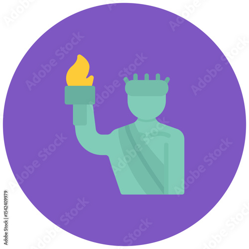 Liberty icon vector image. Can be used for World Refugee Day.