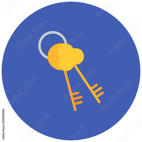 Keys icon vector image. Can be used for World Refugee Day.