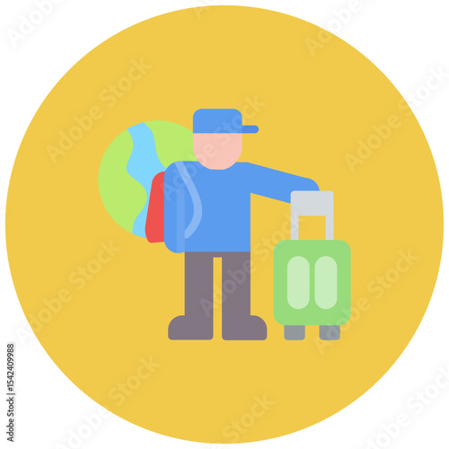 Migration icon vector image. Can be used for World Refugee Day.