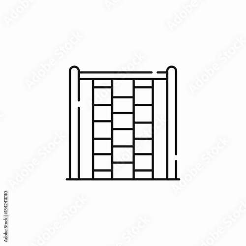 monkey bar ladder icon sign vector