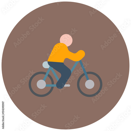 Cycling icon vector image. Can be used for Fitness.