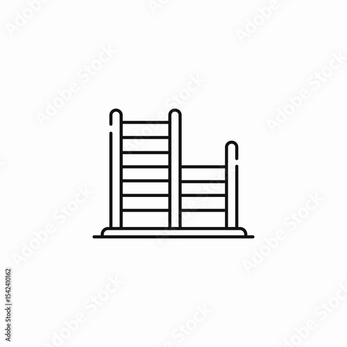 playground climbing ladder icon sign vector