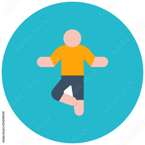 Yoga Pose icon vector image. Can be used for Fitness.