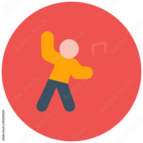 Zumba icon vector image. Can be used for Fitness.