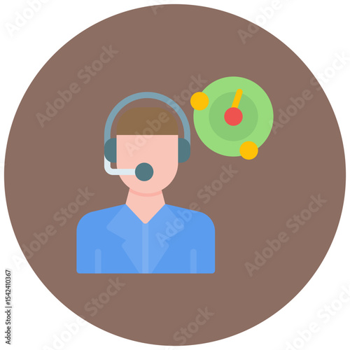 Air Traffic Control icon vector image. Can be used for Airplane.