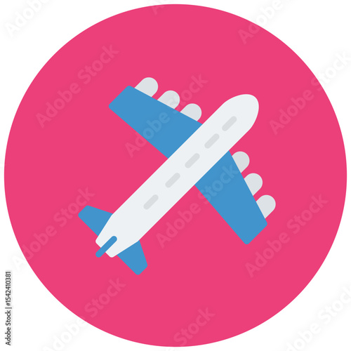 Aircraft icon vector image. Can be used for Airplane.
