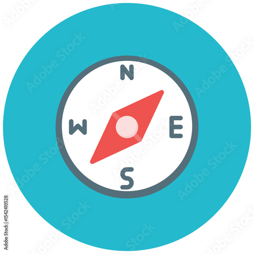 Compass icon vector image. Can be used for Airplane.