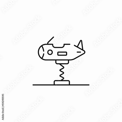 spring rider plane icon sign vector