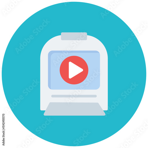 In flight Entertainment icon vector image. Can be used for Airplane.