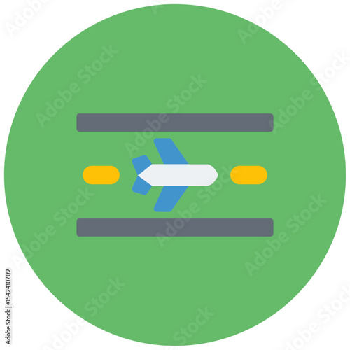 Runway icon vector image. Can be used for Airplane.