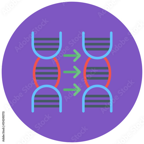DNA Replication icon vector image. Can be used for Virtual Lab.