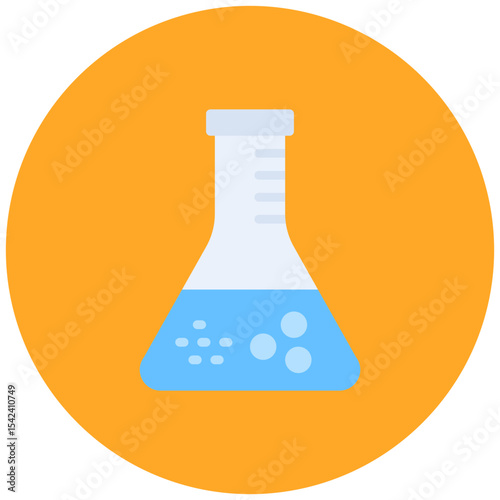 Flask icon vector image. Can be used for Virtual Lab.