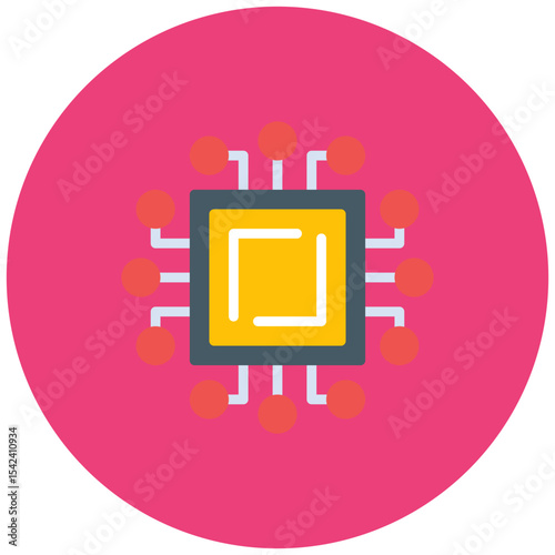 Microchip icon vector image. Can be used for Virtual Lab.
