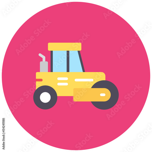 Compactor icon vector image. Can be used for Construction Vehicles.