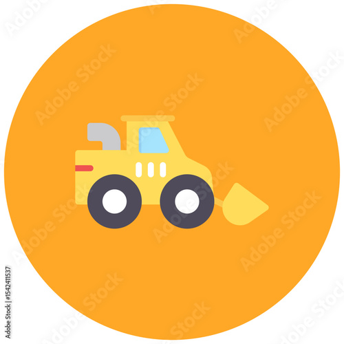 Front end Loader icon vector image. Can be used for Construction Vehicles.