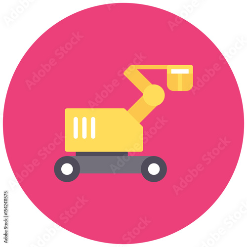 Man Lift icon vector image. Can be used for Construction Vehicles.