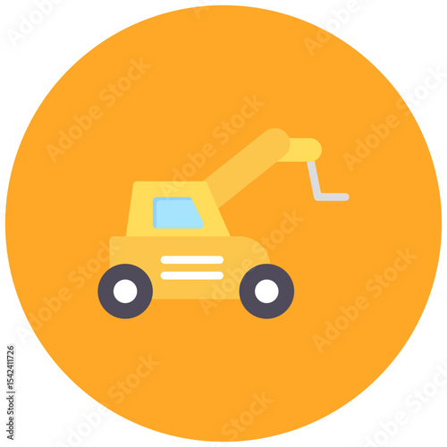 Telescopic Handler icon vector image. Can be used for Construction Vehicles.