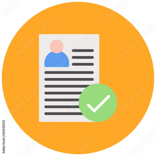 Background Verification icon vector image. Can be used for Hiring Process.