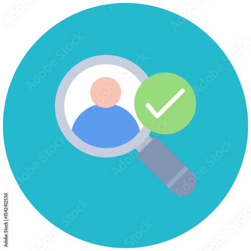 Candidate icon vector image. Can be used for Hiring Process.