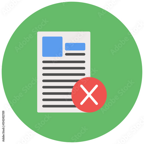 Job Rejection icon vector image. Can be used for Hiring Process.