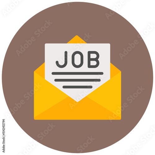 Offer Letter icon vector image. Can be used for Hiring Process.